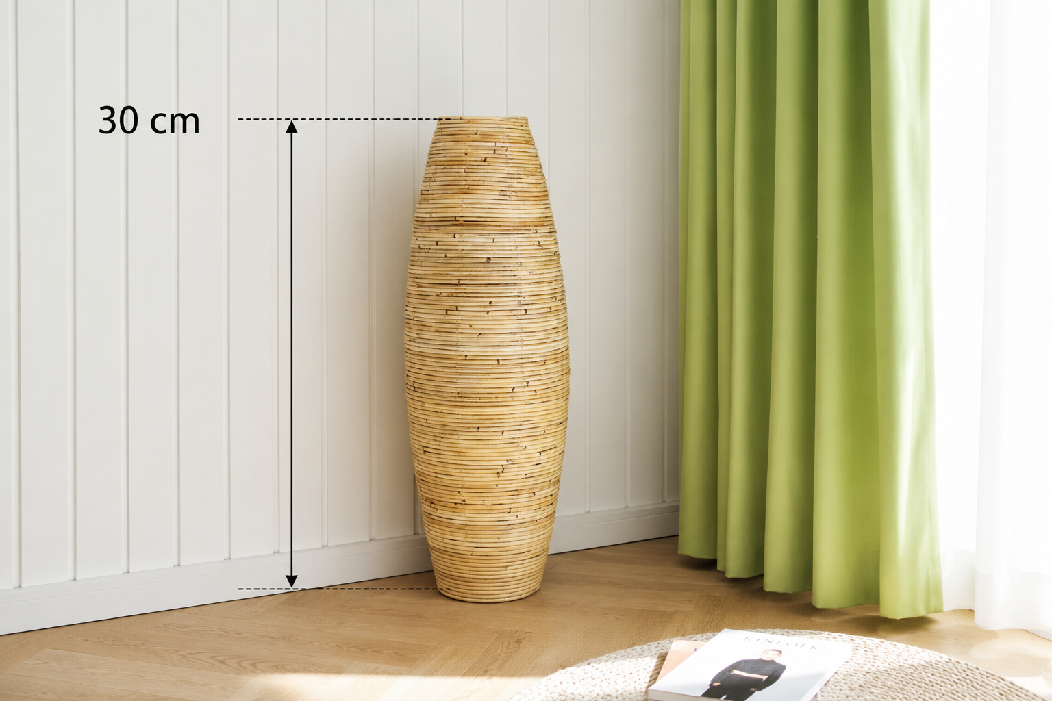 Vase en Rotin Indonésien Naturel