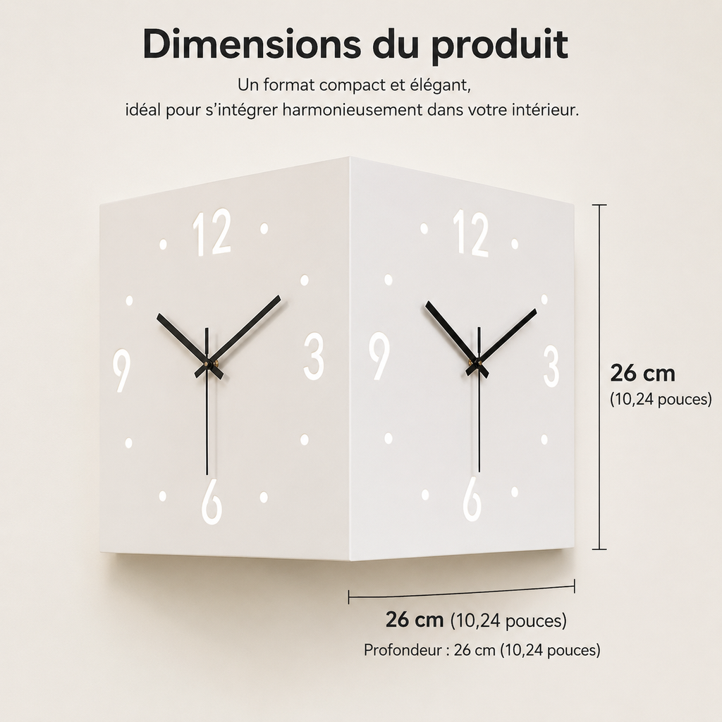 Horloge Murale LED Double Face