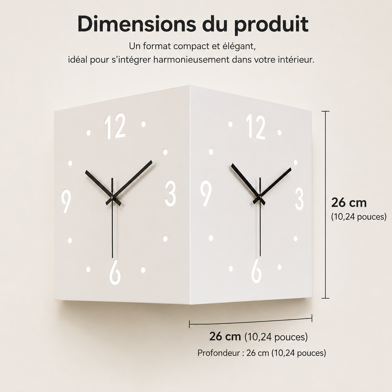 Horloge Murale LED Double Face