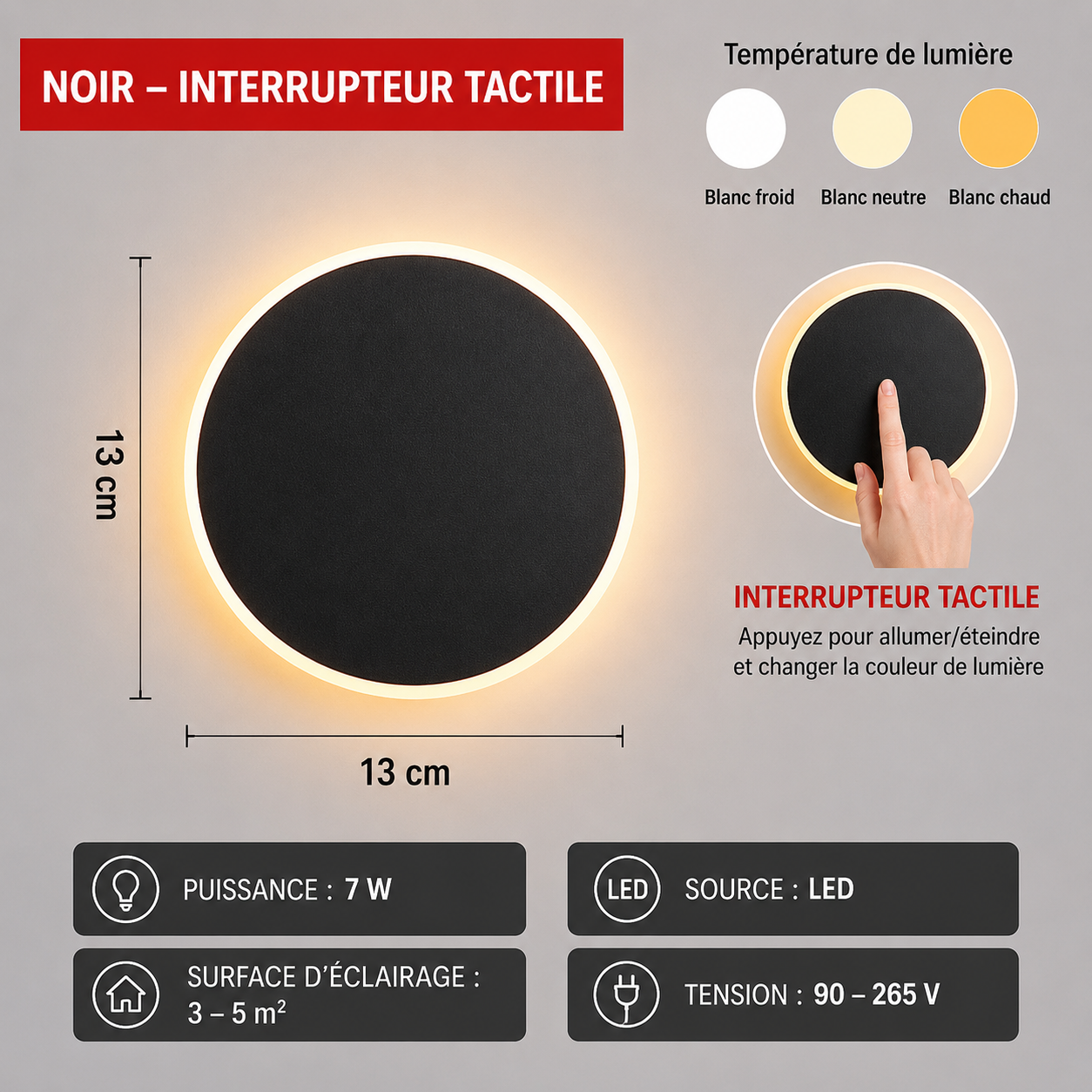 Applique Murale LED Ronde