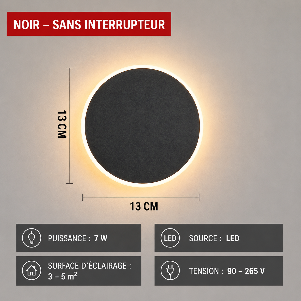 Applique Murale LED Ronde